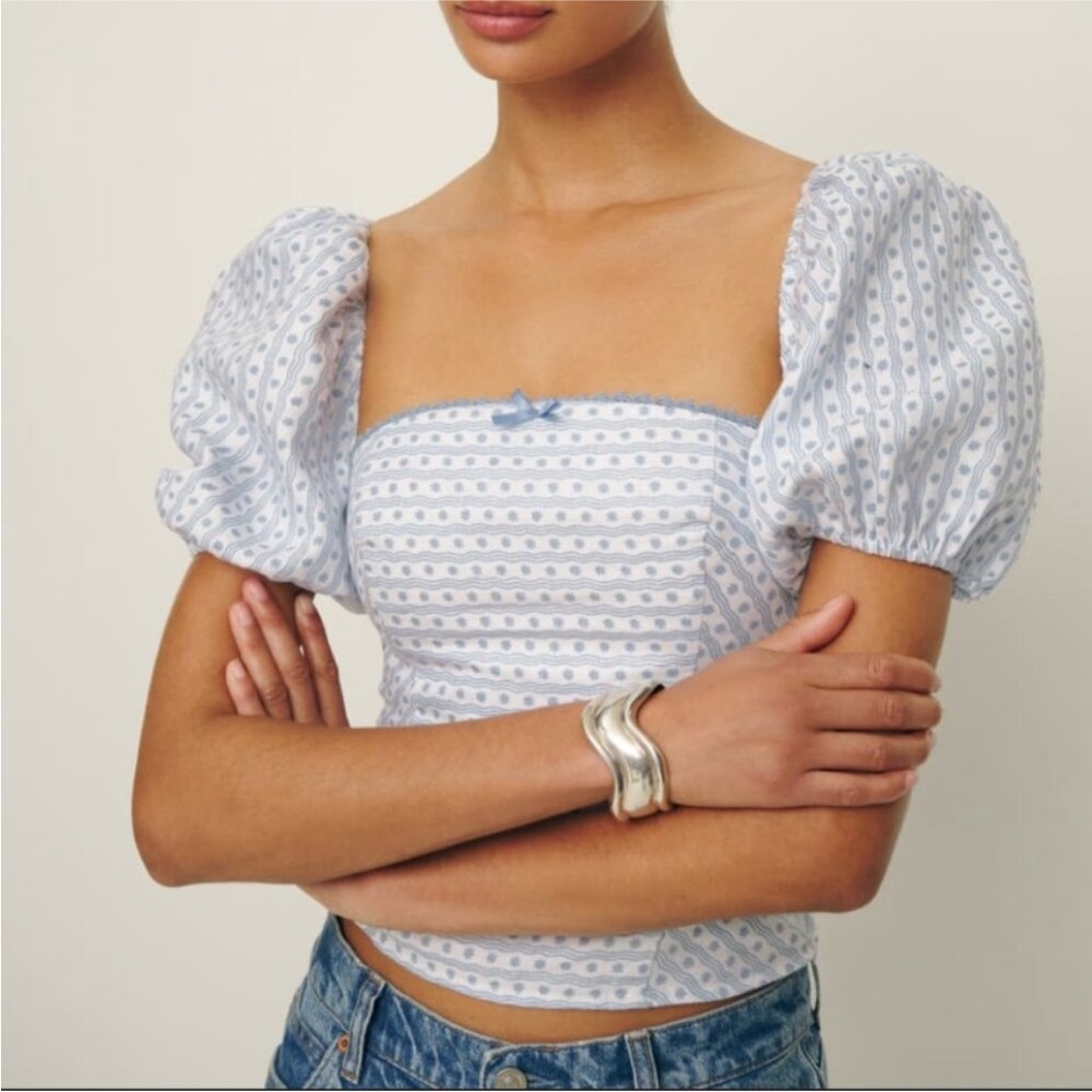 Reformation Marella Linen Top